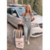 imagePRETTYGARDEN Jumpsuits for Women 2026 Summer Dressy Off Shoulder Romper Spring Vacation Travel Lounge Outfits ClothesLight Grey