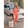 imagePRETTYGARDEN Jumpsuits for Women 2026 Summer Dressy Off Shoulder Romper Spring Vacation Travel Lounge Outfits ClothesPink