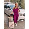 imagePRETTYGARDEN Jumpsuits for Women 2026 Summer Dressy Off Shoulder Romper Spring Vacation Travel Lounge Outfits ClothesPurple