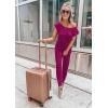 imagePRETTYGARDEN Jumpsuits for Women 2026 Summer Dressy Off Shoulder Romper Spring Vacation Travel Lounge Outfits ClothesPurple