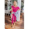 imagePRETTYGARDEN Jumpsuits for Women 2026 Summer Dressy Off Shoulder Romper Spring Vacation Travel Lounge Outfits ClothesRose Red