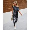 imagePRETTYGARDEN Jumpsuits for Women 2026 Summer Dressy Off Shoulder Romper Spring Vacation Travel Lounge Outfits ClothesTie Dyeblack