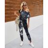 imagePRETTYGARDEN Jumpsuits for Women 2026 Summer Dressy Off Shoulder Romper Spring Vacation Travel Lounge Outfits ClothesTie Dyeblack