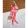 imagePRETTYGARDEN Jumpsuits for Women 2026 Summer Dressy Off Shoulder Romper Spring Vacation Travel Lounge Outfits ClothesTie Dyered