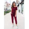 imagePRETTYGARDEN Jumpsuits for Women 2026 Summer Dressy Off Shoulder Romper Spring Vacation Travel Lounge Outfits ClothesWine Red