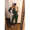 imagePRETTYGARDEN Jumpsuits for Women Casual 2026 Fall Long Sleeve Off Shoulder Rompers One Piece Travel Outfits Fashion ClothingArmy Green