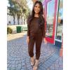 imagePRETTYGARDEN Jumpsuits for Women Casual 2026 Fall Long Sleeve Off Shoulder Rompers One Piece Travel Outfits Fashion ClothingBrown
