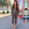 imagePRETTYGARDEN Jumpsuits for Women Casual 2026 Fall Long Sleeve Off Shoulder Rompers One Piece Travel Outfits Fashion ClothingDark Grey