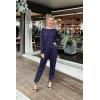 imagePRETTYGARDEN Jumpsuits for Women Casual 2026 Fall Long Sleeve Off Shoulder Rompers One Piece Travel Outfits Fashion ClothingNavy