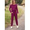 imagePRETTYGARDEN Jumpsuits for Women Casual 2026 Fall Long Sleeve Off Shoulder Rompers One Piece Travel Outfits Fashion ClothingPurple