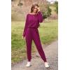 imagePRETTYGARDEN Jumpsuits for Women Casual 2026 Fall Long Sleeve Off Shoulder Rompers One Piece Travel Outfits Fashion ClothingPurple
