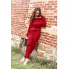 imagePRETTYGARDEN Jumpsuits for Women Casual 2026 Fall Long Sleeve Off Shoulder Rompers One Piece Travel Outfits Fashion ClothingRed