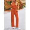 imagePRETTYGARDEN Jumpsuits for Women Casual 2026 Summer Sleeveless Wide Leg Pants Rompers One Piece Beach Vacation Spring OutfitsBrick Red
