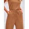 imagePRETTYGARDEN Jumpsuits for Women Casual 2026 Summer Sleeveless Wide Leg Pants Rompers One Piece Beach Vacation Spring OutfitsCamel