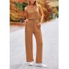 imagePRETTYGARDEN Jumpsuits for Women Casual 2026 Summer Sleeveless Wide Leg Pants Rompers One Piece Beach Vacation Spring OutfitsCamel