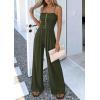 imagePRETTYGARDEN Jumpsuits for Women Dressy 2026 Summer Sleeveless Casual Wide Leg Rompers Spring Cruise Vacation OutfitsArmy Green