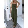 imagePRETTYGARDEN Jumpsuits for Women Dressy 2026 Summer Sleeveless Casual Wide Leg Rompers Spring Cruise Vacation OutfitsArmy Green