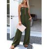 imagePRETTYGARDEN Jumpsuits for Women Dressy 2026 Summer Sleeveless Casual Wide Leg Rompers Spring Cruise Vacation OutfitsArmy Green