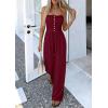 imagePRETTYGARDEN Jumpsuits for Women Dressy 2026 Summer Sleeveless Casual Wide Leg Rompers Spring Cruise Vacation OutfitsBurgundy