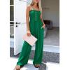 imagePRETTYGARDEN Jumpsuits for Women Dressy 2026 Summer Sleeveless Casual Wide Leg Rompers Spring Cruise Vacation OutfitsGreen