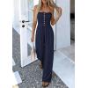 imagePRETTYGARDEN Jumpsuits for Women Dressy 2026 Summer Sleeveless Casual Wide Leg Rompers Spring Cruise Vacation OutfitsNavy