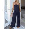 imagePRETTYGARDEN Jumpsuits for Women Dressy 2026 Summer Sleeveless Casual Wide Leg Rompers Spring Cruise Vacation OutfitsNavy