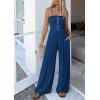 imagePRETTYGARDEN Jumpsuits for Women Dressy 2026 Summer Sleeveless Casual Wide Leg Rompers Spring Cruise Vacation OutfitsNavy Blue