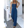imagePRETTYGARDEN Jumpsuits for Women Dressy 2026 Summer Sleeveless Casual Wide Leg Rompers Spring Cruise Vacation OutfitsNavy Blue
