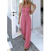 imagePRETTYGARDEN Jumpsuits for Women Dressy 2026 Summer Sleeveless Casual Wide Leg Rompers Spring Cruise Vacation OutfitsPink