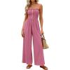 imagePRETTYGARDEN Jumpsuits for Women Dressy 2026 Summer Sleeveless Casual Wide Leg Rompers Spring Cruise Vacation OutfitsPink