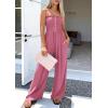 imagePRETTYGARDEN Jumpsuits for Women Dressy 2026 Summer Sleeveless Casual Wide Leg Rompers Spring Cruise Vacation OutfitsPink