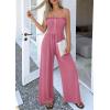 imagePRETTYGARDEN Jumpsuits for Women Dressy 2026 Summer Sleeveless Casual Wide Leg Rompers Spring Cruise Vacation OutfitsPink