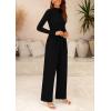 imagePRETTYGARDEN Jumpsuits for Women Dressy Fall Fashion Clothing 2026 Long Sleeve Mock Neck Date Night Rompers Business OutfitsBlack