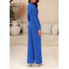 imagePRETTYGARDEN Jumpsuits for Women Dressy Fall Fashion Clothing 2026 Long Sleeve Mock Neck Date Night Rompers Business OutfitsBlue