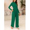 imagePRETTYGARDEN Jumpsuits for Women Dressy Fall Fashion Clothing 2026 Long Sleeve Mock Neck Date Night Rompers Business OutfitsGreen