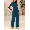 imagePRETTYGARDEN Jumpsuits for Women Dressy Fall Fashion Clothing 2026 Long Sleeve Mock Neck Date Night Rompers Business OutfitsLake Blue
