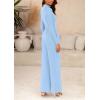 imagePRETTYGARDEN Jumpsuits for Women Dressy Fall Fashion Clothing 2026 Long Sleeve Mock Neck Date Night Rompers Business OutfitsLight Blue