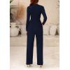 imagePRETTYGARDEN Jumpsuits for Women Dressy Fall Fashion Clothing 2026 Long Sleeve Mock Neck Date Night Rompers Business OutfitsNavy