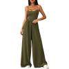 imagePRETTYGARDEN Jumpsuits for Women Summer 2026 Sleeveless Wide Leg Date Night Rompers Beach Vacation Cruise One Piece OutfitsArmy Green