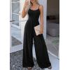 imagePRETTYGARDEN Jumpsuits for Women Summer 2026 Sleeveless Wide Leg Date Night Rompers Beach Vacation Cruise One Piece OutfitsBlack