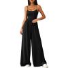 imagePRETTYGARDEN Jumpsuits for Women Summer 2026 Sleeveless Wide Leg Date Night Rompers Beach Vacation Cruise One Piece OutfitsBlack