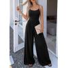 imagePRETTYGARDEN Jumpsuits for Women Summer 2026 Sleeveless Wide Leg Date Night Rompers Beach Vacation Cruise One Piece OutfitsBlack