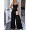 imagePRETTYGARDEN Jumpsuits for Women Summer 2026 Sleeveless Wide Leg Date Night Rompers Beach Vacation Cruise One Piece OutfitsBlack