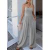 imagePRETTYGARDEN Jumpsuits for Women Summer 2026 Sleeveless Wide Leg Date Night Rompers Beach Vacation Cruise One Piece OutfitsGrey