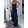imagePRETTYGARDEN Jumpsuits for Women Summer 2026 Sleeveless Wide Leg Date Night Rompers Beach Vacation Cruise One Piece OutfitsNavy Blue