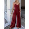imagePRETTYGARDEN Jumpsuits for Women Summer 2026 Sleeveless Wide Leg Date Night Rompers Beach Vacation Cruise One Piece OutfitsWine Red
