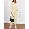 imagePRETTYGARDEN Long Sleeve Jumpsuits for Women Casual 2026 Fall Fashion Zip Up Pant Rompers One Piece Sweatsuits Travel OutfitsApricot