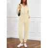 imagePRETTYGARDEN Long Sleeve Jumpsuits for Women Casual 2026 Fall Fashion Zip Up Pant Rompers One Piece Sweatsuits Travel OutfitsApricot
