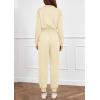 imagePRETTYGARDEN Long Sleeve Jumpsuits for Women Casual 2026 Fall Fashion Zip Up Pant Rompers One Piece Sweatsuits Travel OutfitsApricot