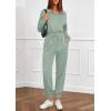 imagePRETTYGARDEN Long Sleeve Jumpsuits for Women Casual 2026 Fall Fashion Zip Up Pant Rompers One Piece Sweatsuits Travel OutfitsLight Green